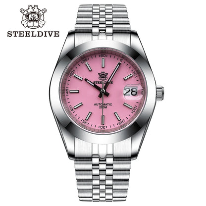 STEELDIVE SD1934 NH35 Automatic Movement 39mm Stainless Steel BGW9 Blue Luminous Sapphire Glass 200M Water Ghost Dive Watches