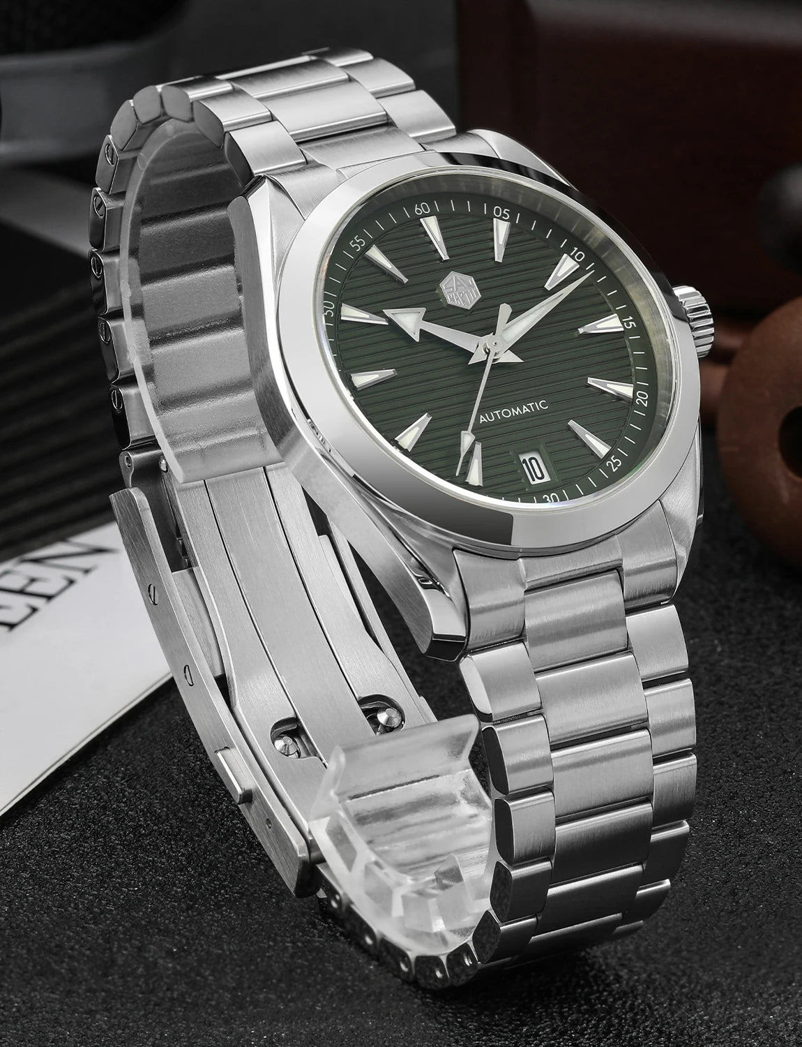 San Martin 38mm Chronometer Men's Watch SN0113W V2 ST2130 Automatic Movement Sapphire BGW9 Luminous Waterproof 100m Watch