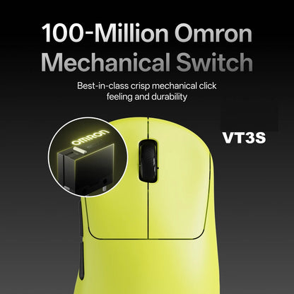 Rapoo VT3S /VT3S MAX GEN-2 kabellose Gaming-Maus, echte 8K-Wireless-Polling-Rate, 49g ultraleicht, bis zu 750Hr Akkulaufzeit