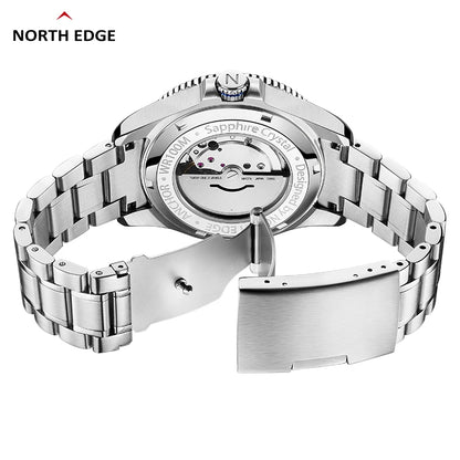 NORTH EDGE 42mm Men Mechanical Wristwatch Luxury Sapphire Glass MIYOTA 8215 Automatic Watches 10bar Waterproof Watch Men ANCHOR
