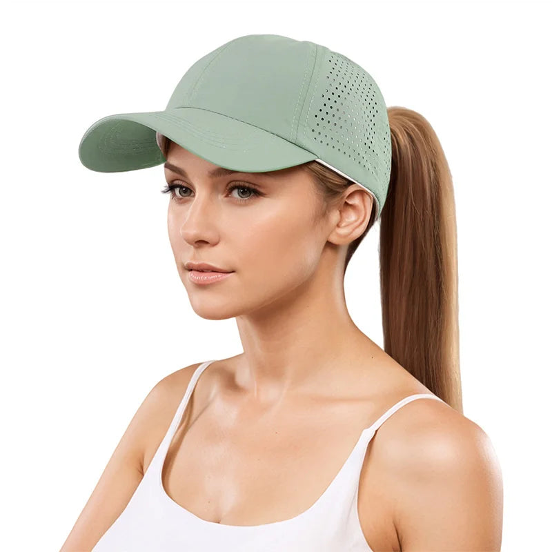 Women Ponytail Hats Summer Quick-dry Baseball Cap forTeenager Girls Sun Hats Casual Sports Mesh Woman Summer Hat Outdoor Travel