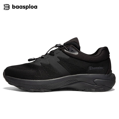 Baasploa Men Hiking Sneakers Outdoor Fashion Lightweight Breathable Shoes Male Casual Anti-Skid Wear-Resistant Climbing Shoes