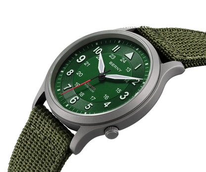 BERNY Titanium Watches for Men Super Luminous Sapphire Field Men's Watch Outdoor Quartz Wristwatch Lightweight 5ATM