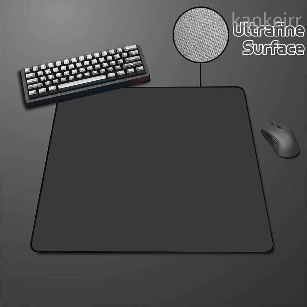 Alfombrilla de ratón Black Speed de color puro, alta elasticidad, base antideslizante, alfombrilla gaming premium para e-sports con superficie ultrafina, deskmat