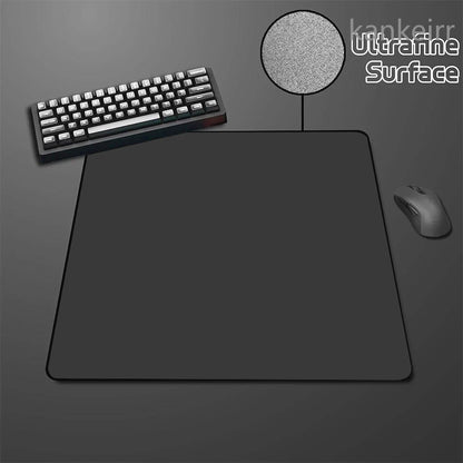 Alfombrilla de ratón Black Speed de color puro, alta elasticidad, base antideslizante, alfombrilla gaming premium para e-sports con superficie ultrafina, deskmat