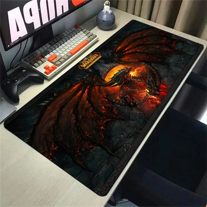 Velká gumová podložka pod myš a klávesnici Natural Horde Alliance HD World Of Warcraft Gaming, s rychlým povrchem a obšitými okraji