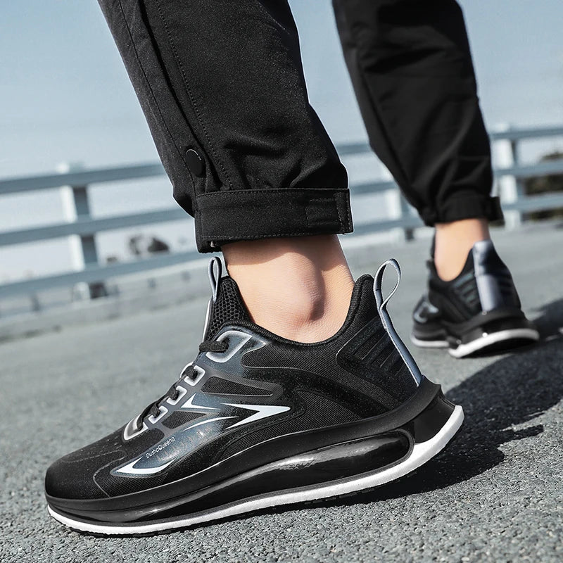 Baskets d'extérieur pour hommes, chaussures de course respirantes et antidérapantes à coussin d'air, de Jogging, de Sport, légères, décontractées