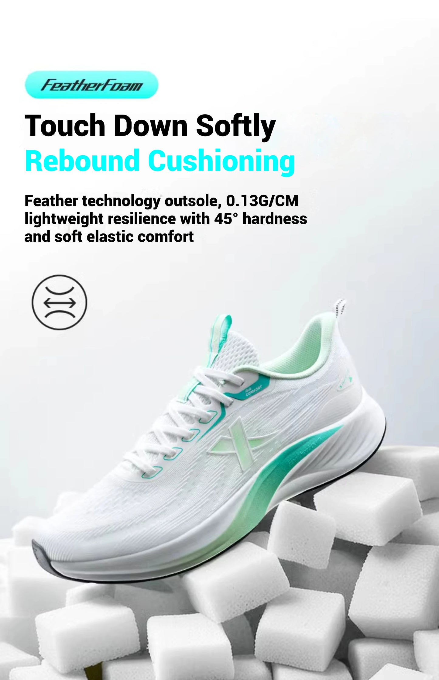 Xtep Light Wing 3 Running Shoes for Men 2025 Summer Fashion Cushion Shock Absorption Lightweight Advanced Sneakers 875219110034