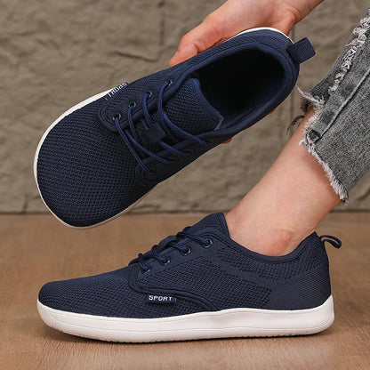 Pantofi fără toc pentru femei, din plasă moale, potriviți pentru călătorii, cu talpă lată, ușori, cu susținere, pantofi sport pentru fitness și timp liber pentru bărbați