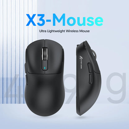 Attack Shark X3/X3PRO 4K/8K Tri-mode Gaming Mouse, PixArt PAW3395 Sensor, 26K DPI, 49g Ultralight, BT/2.4G Wireless/Wired, for PC