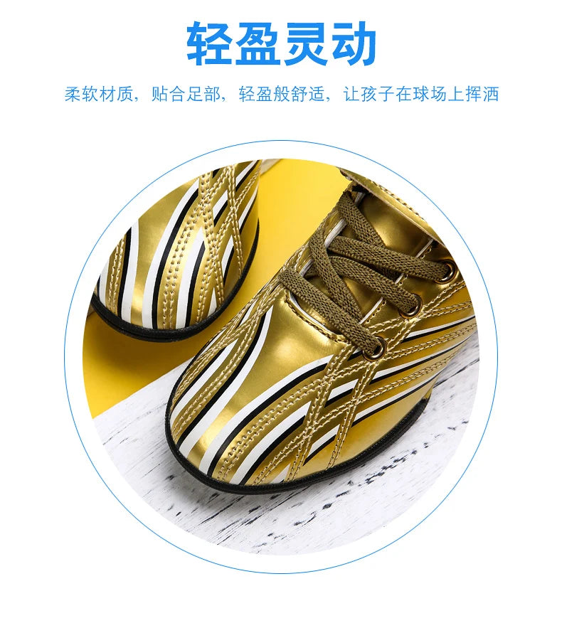 Personality Stylish and Comfortable Boys Girls Training Game Sneakers Indoor Outdoor Lawn Youth Student Soccer Shoes 25-35#