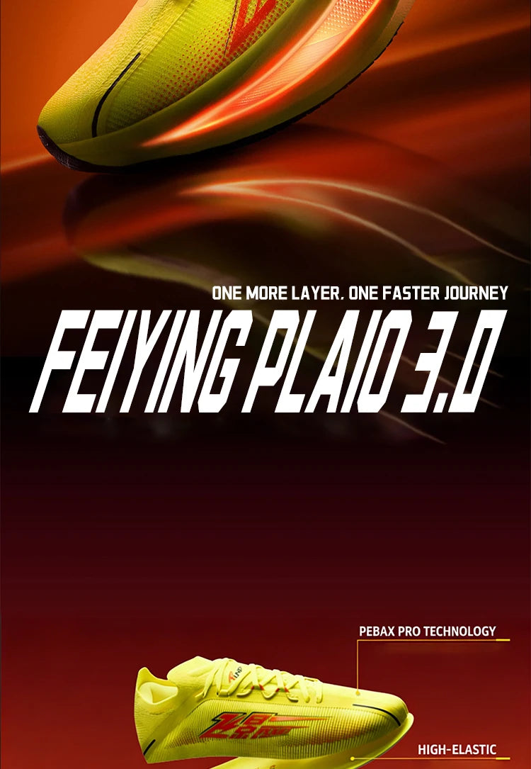 QIAODAN Feiying Plaid 3 Carbon Plate Men's Running Shoes 2026 Marathon Racing Sneakers Rebound Cushion Athletic Shoes QDB023262290