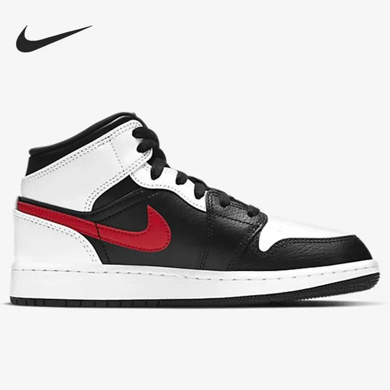 Nike Genuine AIR JORDAN 1 Men's Mid-Top Cushioned Sports Basketball Shoes 554724-075