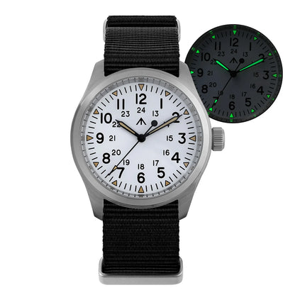 Militado ML08 Quartz Watch VH31 Movement Double Domed Sapphire Crystal Wristwatch Super C3 Green Luminous 38mm Vintage Watches