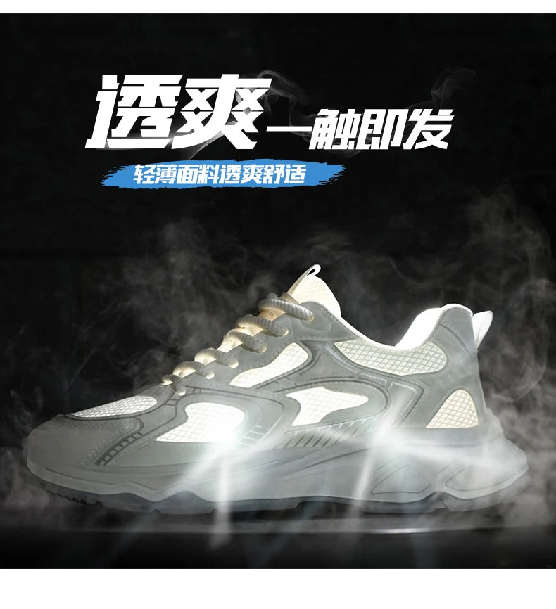 Adidași casual de viteză pentru bărbați, primăvară-vară, cu talpă moale, antiderapant, respirabili, pentru alergare în aer liber, pantofi sport de modă pentru tineri Joker