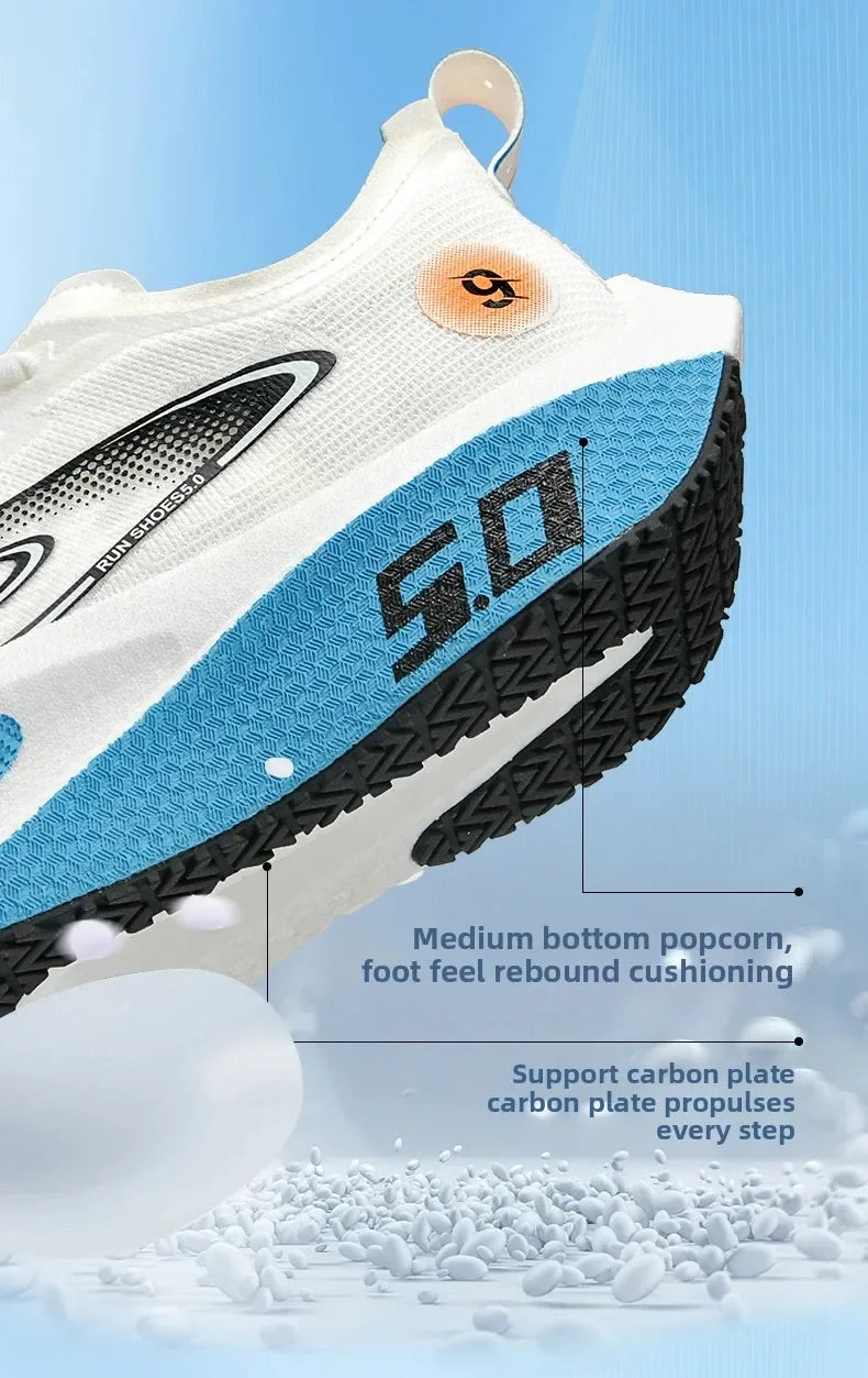 Unisex 2025 Full Carbon Plate Running Shoes Professional Marathon Racing Lightweight Bounce Cushion Breathable Sports Sneakers