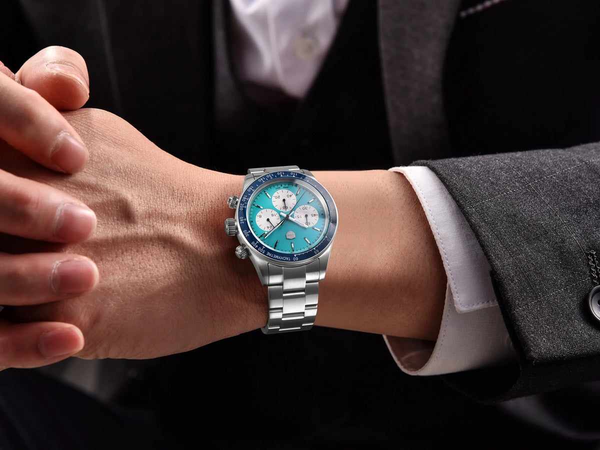 Rossitimi Casual Elegance Men Quartz Watch  Light Luxury Premium Stainless Steel Sapphire Small Three-Pin Luminous Diving Watch