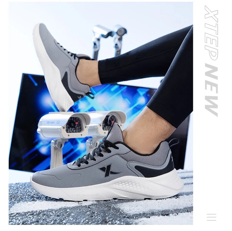 Xtep men's running shoes, lightweight surface training, comfortable breathable jogging stability outdoor shoes, model 879419110032