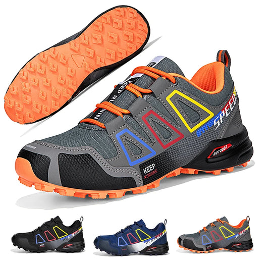 Men's Waterproof Hiking Shoes Wear-Resistant Outdoor Leather Hiking Hunting Tactical Sports Shoes