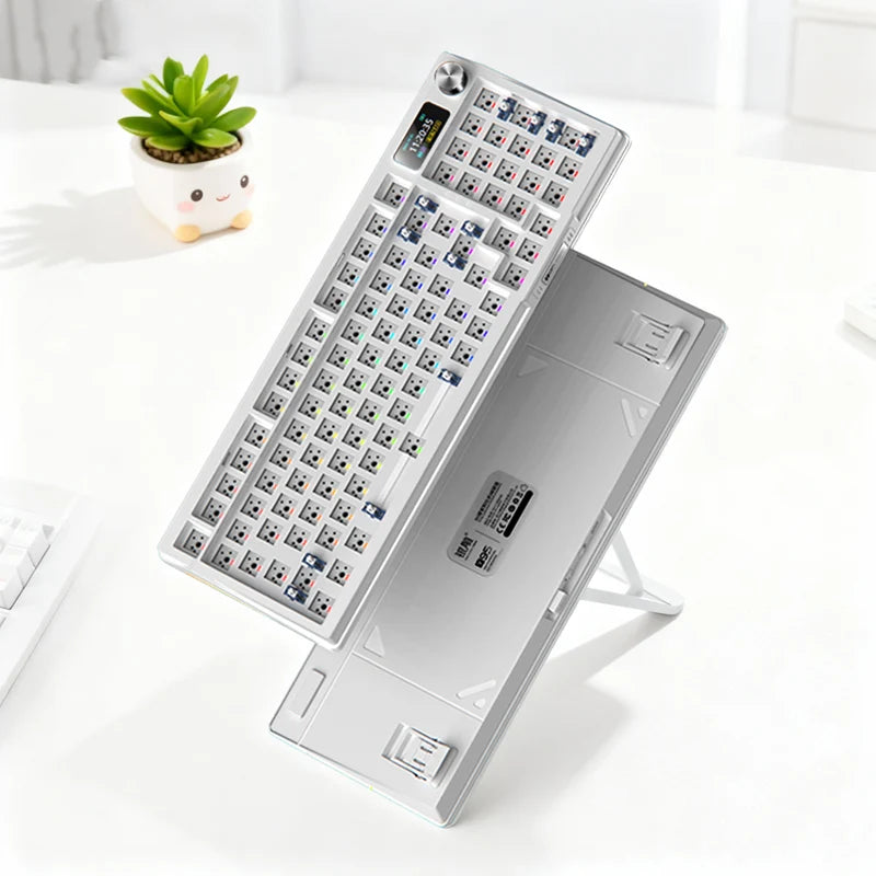 YINDIAO Y95 Keyboard Kit Hotswap TFT Screen Full RGB Backlit 2.4GHz Bluetooth Wireless Custom DIY Mechanical Keyboard