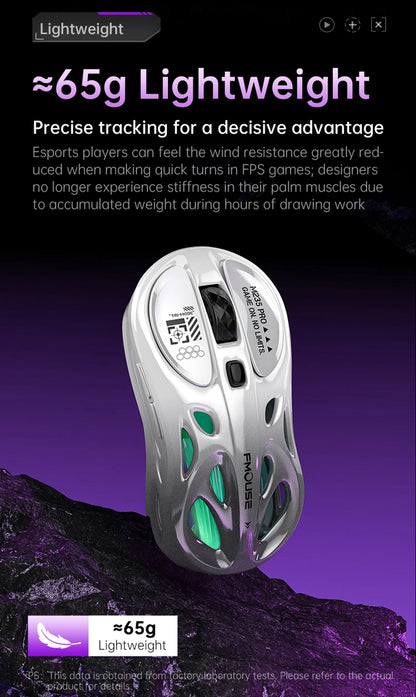 Kabellose 2.4G Tri-Mode RGB Gaming-Maus mit leichtem Hohl-Design, Chroma-Beleuchtung, kabelgebunden, Bluetooth, E-Sports-Maus-Controller