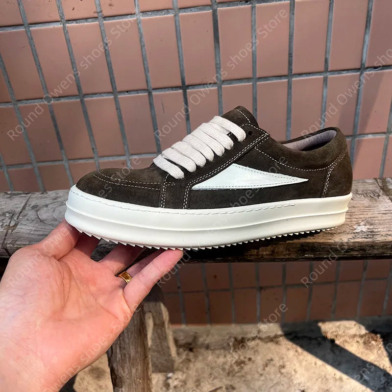 Casual shoes men low top quality denim lace-up thick sole luxury designer hip-hop dunk sport trainers women summer flat sneakers
