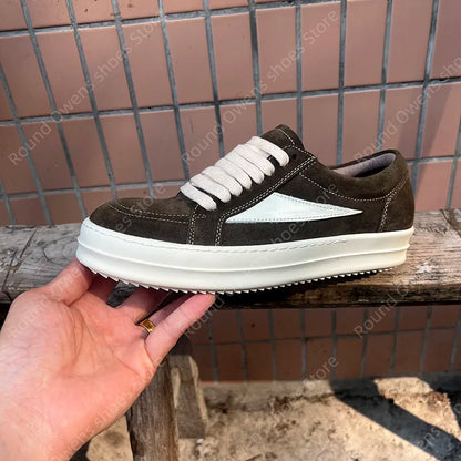 Casual shoes men low top quality denim lace-up thick sole luxury designer hip-hop dunk sport trainers women summer flat sneakers