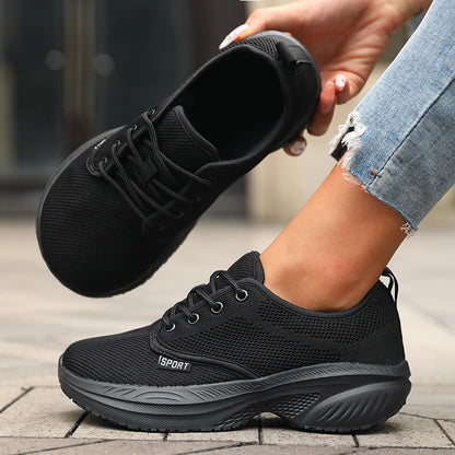 Zapatillas de running para mujer: transpirables, cómodas, para actividades al aire libre y acampada; zapatillas minimalistas con horma ancha y suela blanda, tipo tenis.