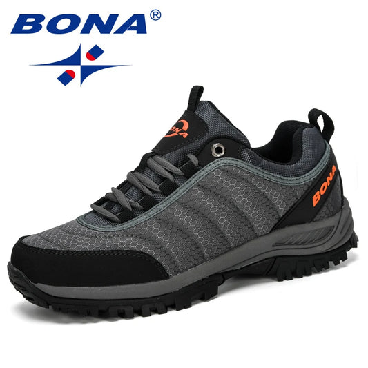 BONA New Arrival Hiking Shoes Men Mountain Climbing Outdoor Trainer Footwear Trekking Sport Sneakers Comfortable