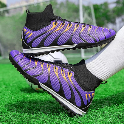 Herren-Fußballschuhe Sport FG/TF Outdoor-Fußballschuhe Training Jungen Wettkampf rutschfest mit langen Stollen Hallen-Futsal bequem