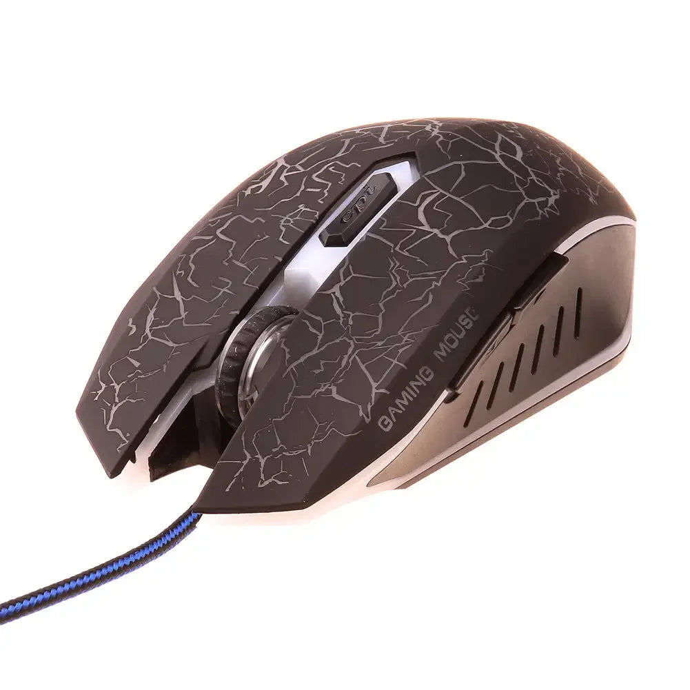 Mouse da gaming cablato USB 2400 DPI con retroilluminazione LED, mouse professionale per gamer, ergonomico, per PC, laptop e MacBook