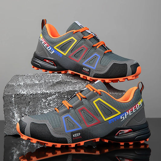 Men's Hiking Shoes Outdoor Off-road Anti-Slip Leisure Mountain Camping Sneakers Unisex Comfortable Cushioning Travel Hiking Shoes