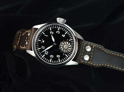 Hruodland 2025 new pilot ST3620 men's manual mechanical watch 43MM sapphire waterproof 10Bar BGW-9 retro reloj hombre