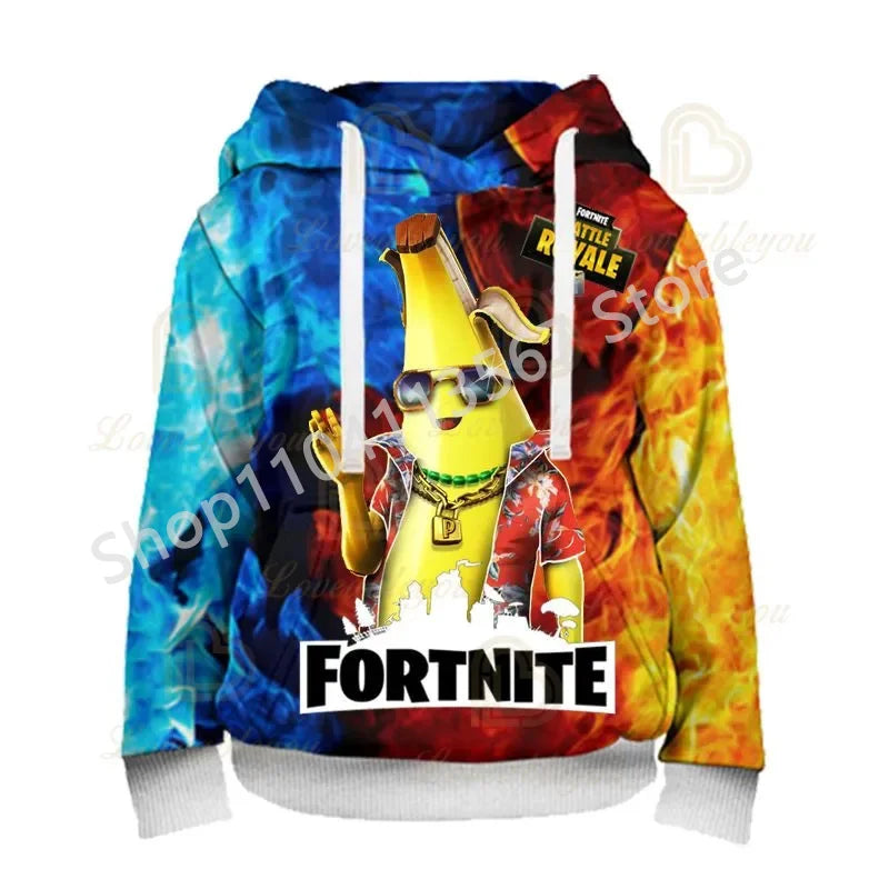 Sweatshirts com Capuz Llama Battle Royale F-Fortnited com Impressão 3D para Homem, Mulher e Criança, Rapaz e Rapariga, Pullover Streetwear Verde