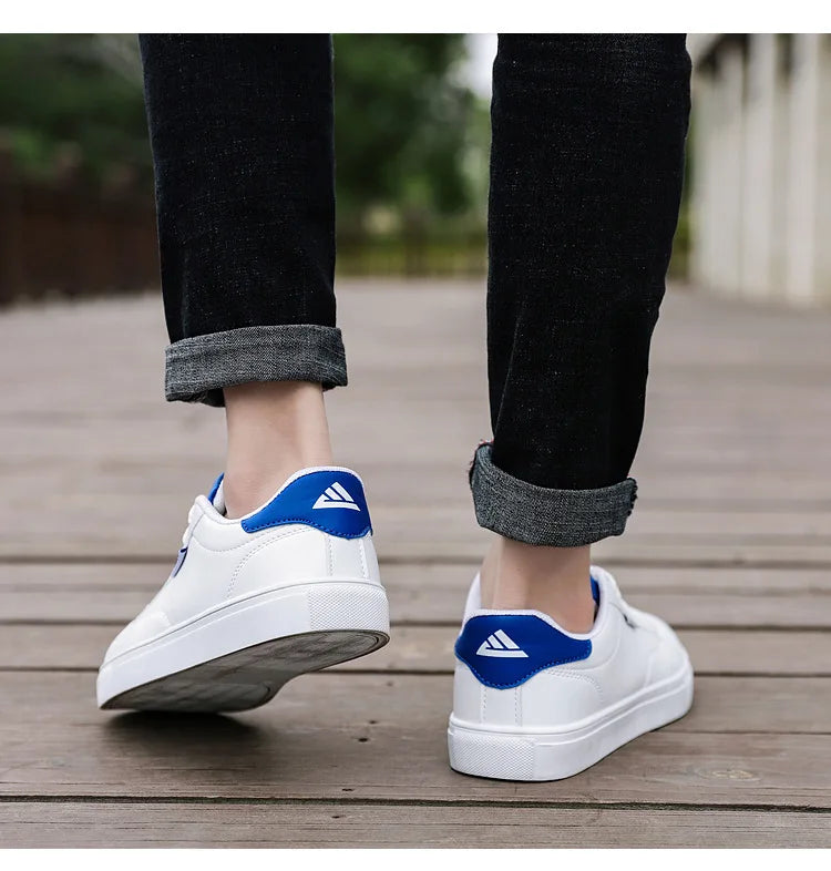 Men's Casual Skateboarding Shoes White Shoes Outdoors Leisure Sneakers Breathable Walking Shoes Flat Shoes Chaussure Homme 39-48