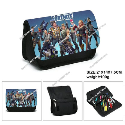 New Fortnite Pencil Case Cartoon Figure Printed Pencil Bags Cute Pencil Cases Boys School Supplies Children Birthday Gifts