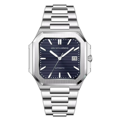 2025 Specht & Söhne Men's Classic Cubic Automatic Mechanical Watch 50M Waterproof Luminous Sapphire Crystal Reloj Hombre 41MM
