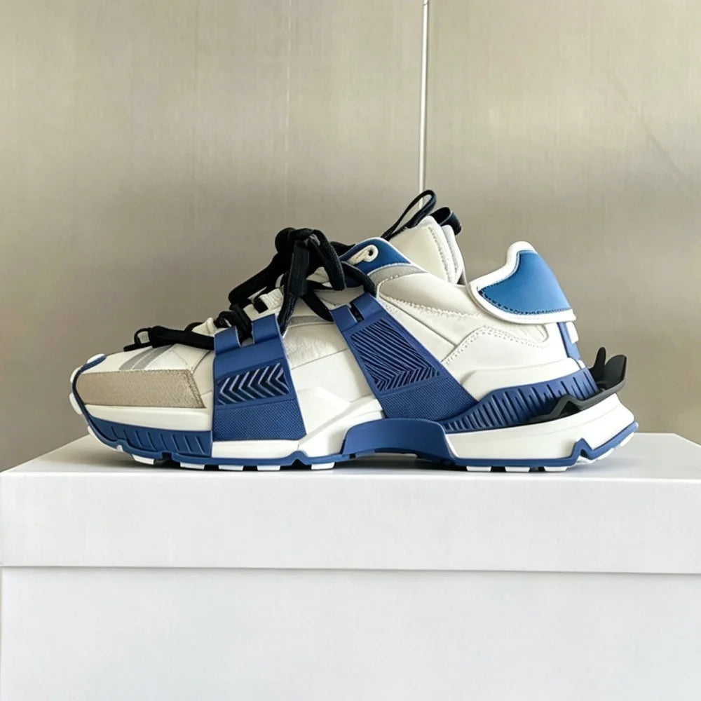 2026 Fashion Women Sneakers Size 35-46 High Quality Platform Sneakers Men Casual Shoes Sports Running Shoes Lace-Up Patchwork
