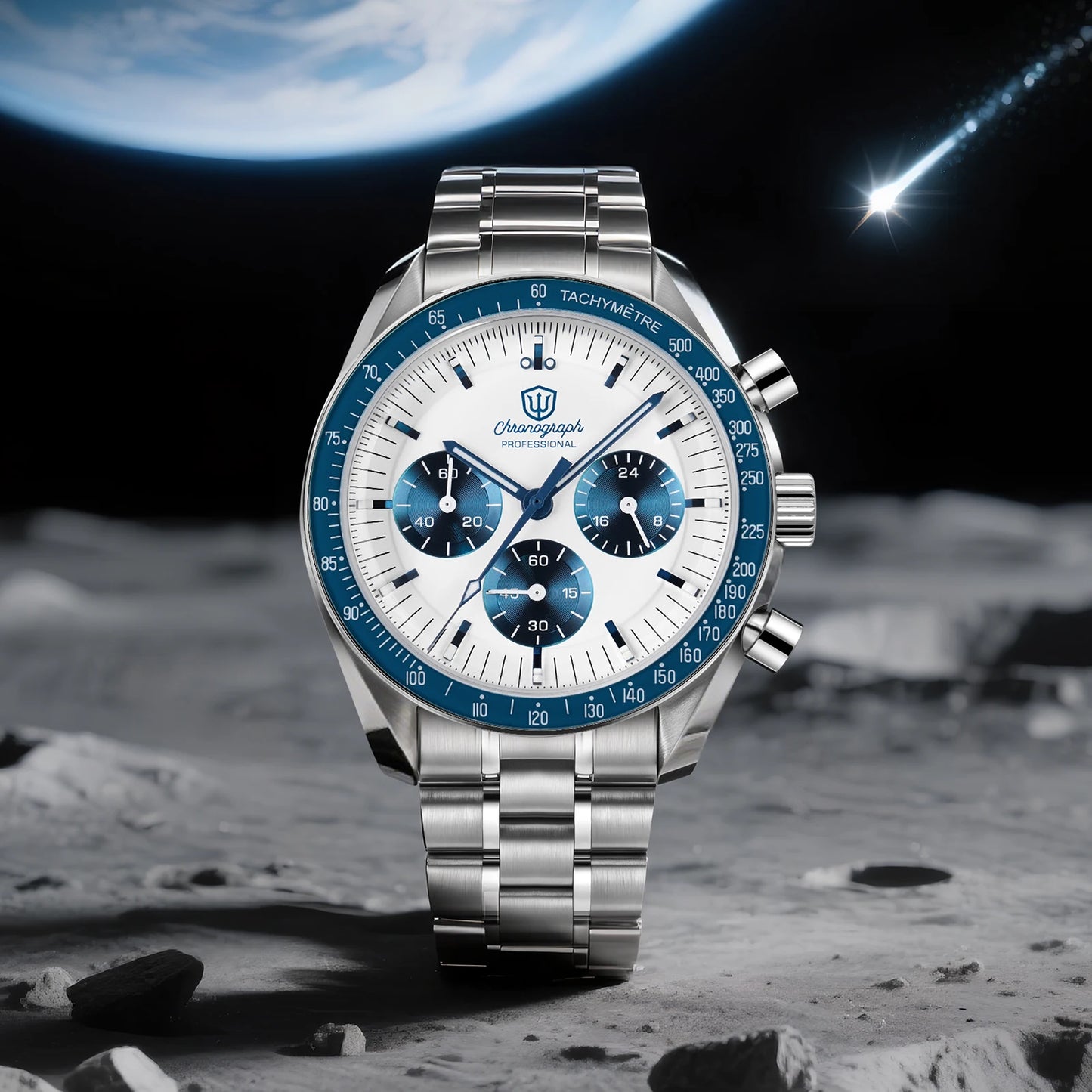 Watchdives New Wd1863 Quartz Men's Watch VK63 Chronograph Bubble Sapphire Waterproof 39Mm Steel Top Brand Luxury Business Watch