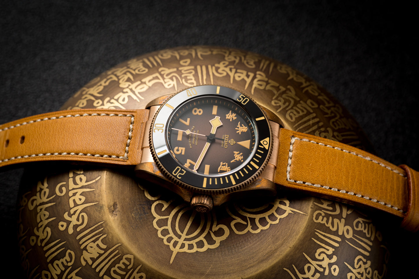 IPOSE IX&DAO 2025 New Bronze Men's Automatic Mechanical Watch PT5000 Sapphire Retro Leather Waterproof 20Bar Reloj Hombre