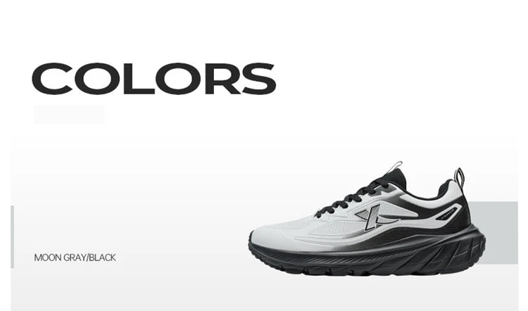 Xtep Men's Running Shoes Lightweight Breathable Shock Absorption Wear-Resistant Durable Cushioned Sneakers 875419110002