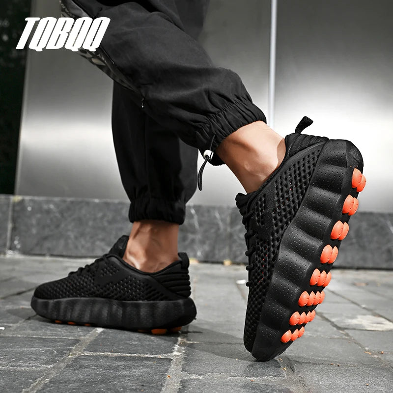 Comfortabele casual herensneakers met voetmassagetechnologie Ademende, lichtgewicht sportschoenen voor dames