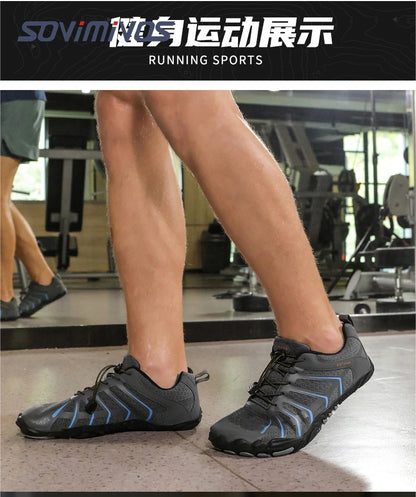 Men's Trail Running Shoes, Lightweight Athletic Zero Drop Barefoot Shoes Non Slip Outdoor Walking Minimalist Shoes for Women