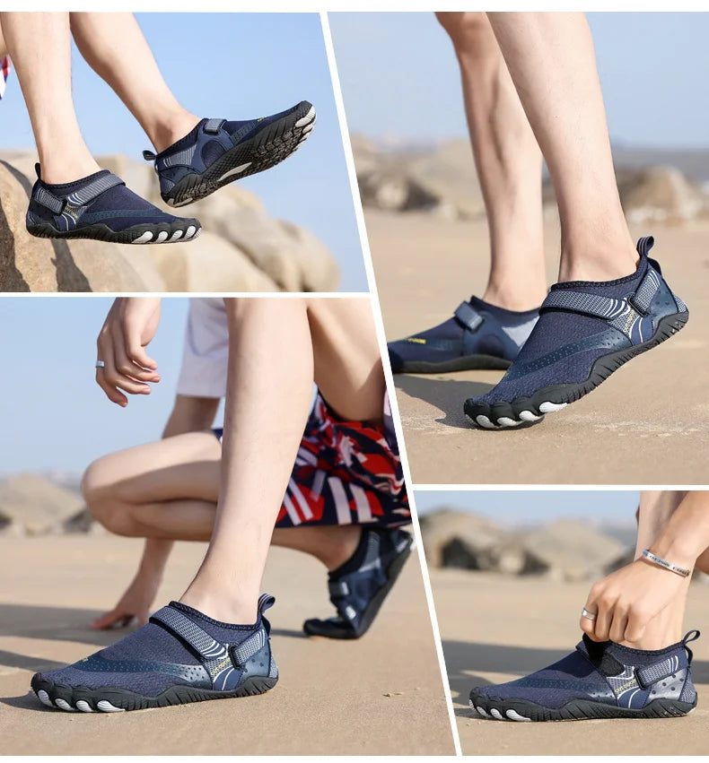 Uomo Donna Scarpe da acqua Scarpe acquatiche Scarpe drenanti Sport da spiaggia Sandali da nuoto Asciugatura rapida Canottaggio A piedi nudi Immersioni Pesca Surf Sneakers