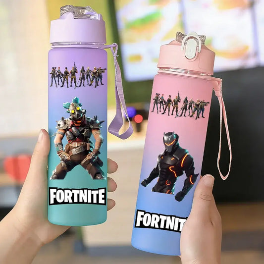 Fortnite BPA Free 750ml Gradient Color Sports Water Bottle Durable For Camping Hiking School Gift For Parents Couples Students