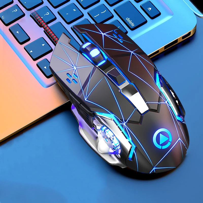 USB Wired Gaming Mouse 6 Button Backlit Ergonomic Mice DPI Adjustable Optical Mice for PC Gamer Computer Desktop