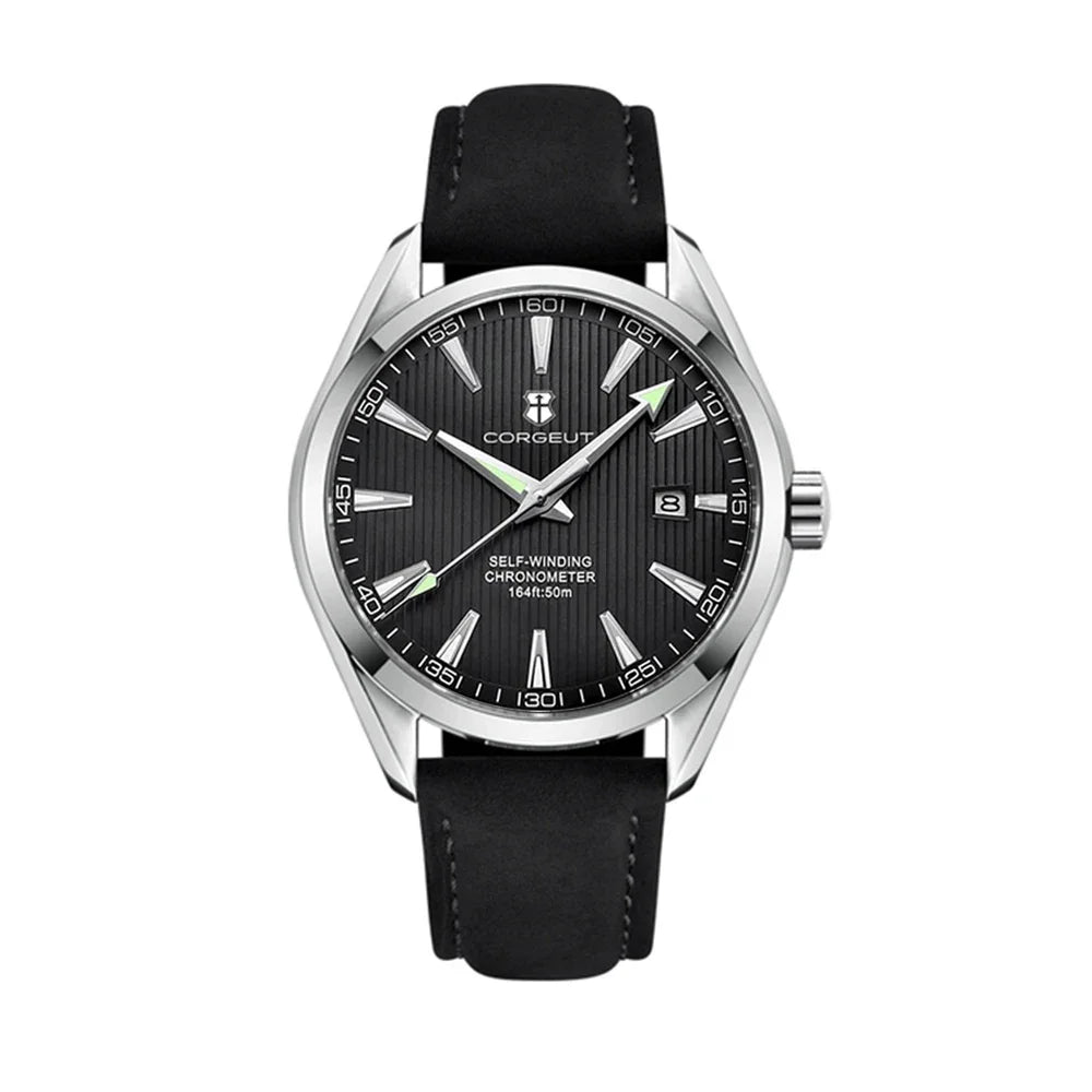 Corgeut 41mm Luxury NH35 Movt Man Sport Clock Automatic Relogio Masculino Mechanical Wristwatch Sapphire Steel Band Men's Watch