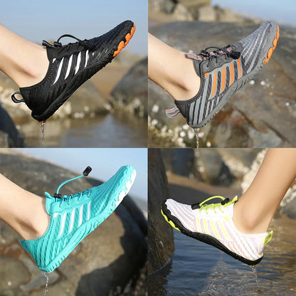 Uomo Donna Scarpe da acqua Scarpe acquatiche Scarpe drenanti Sport da spiaggia Sandali da nuoto Asciugatura rapida Canottaggio A piedi nudi Immersioni Pesca Surf Sneakers