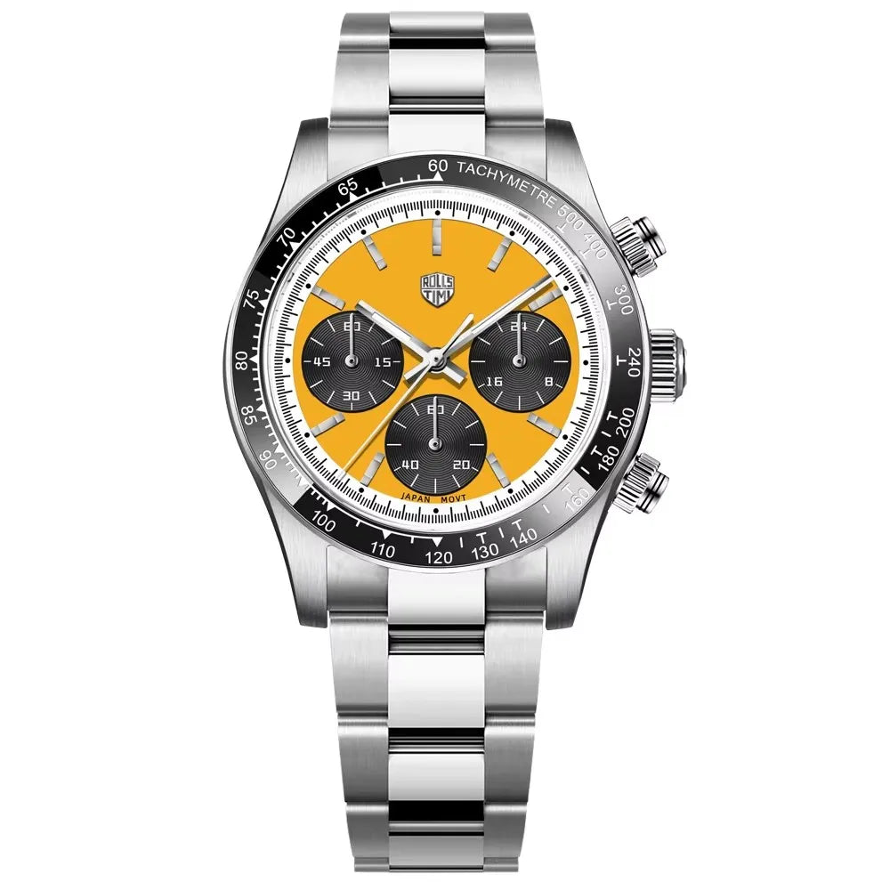 Rolls Timi Panda muški satovi – kvarcni kronograf, luksuzni model, safirno staklo s antirefleksivnim premazom, vodootporan, sportski stil