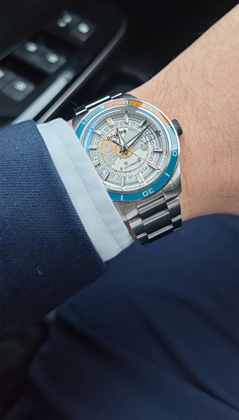 PX1701 39mm Luxury Men's Watches Business Dress Watch For Men Automatic Mechanical Sapphire Glass Date Window 200m Waterproof